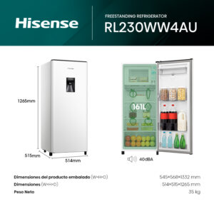 HELAD 177L  HISENSE C/DISPENSER  BCA RL230WW4A