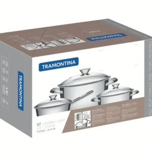 SET TRAMONTINA ALLEGRA OLLAS ACERO INOX  6 PZ